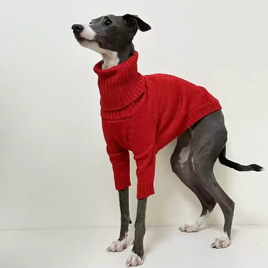 Red Turtleneck Dog Sweater photo 2