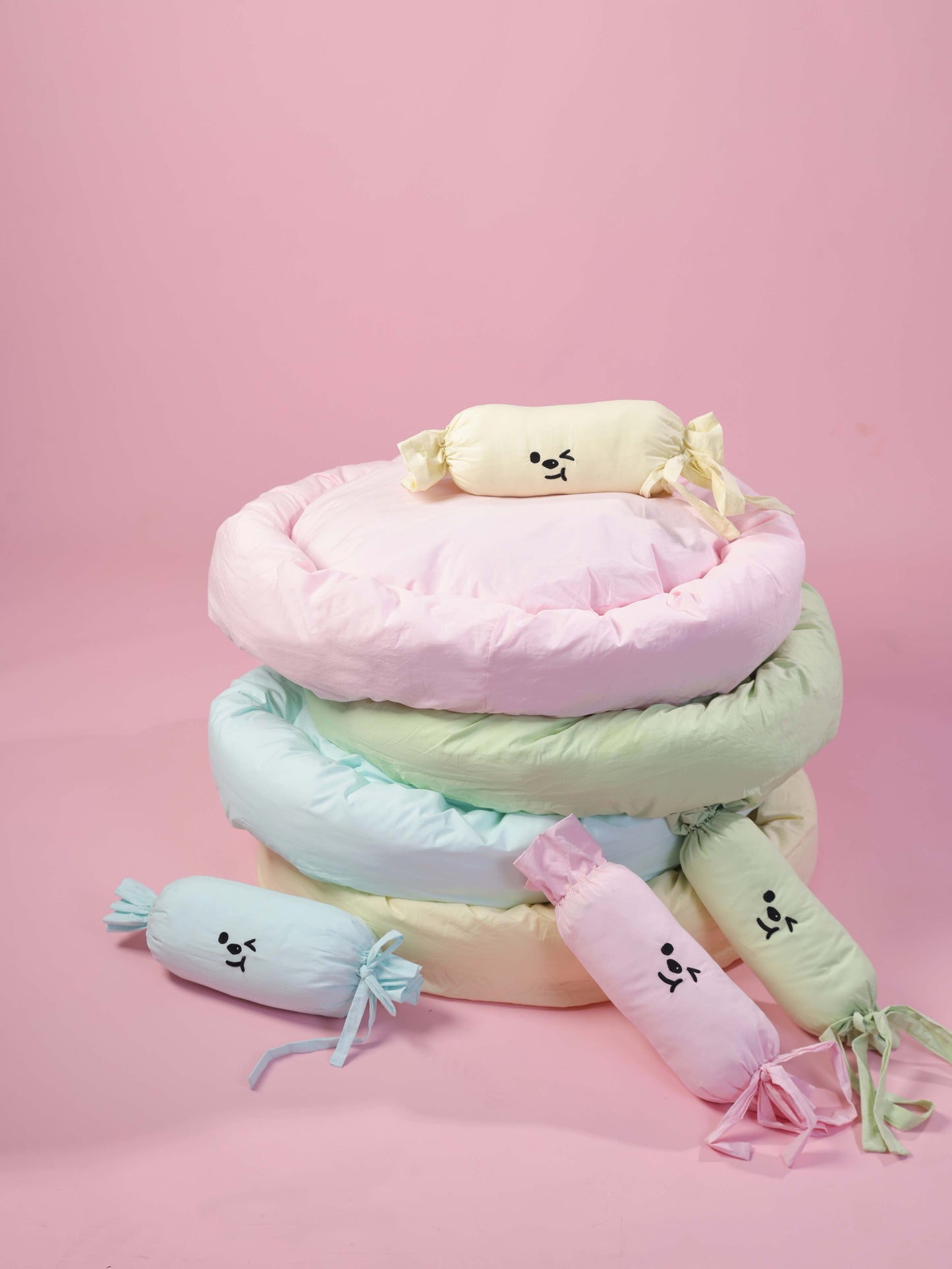 Candy Color Washable Pet Cotton Bed