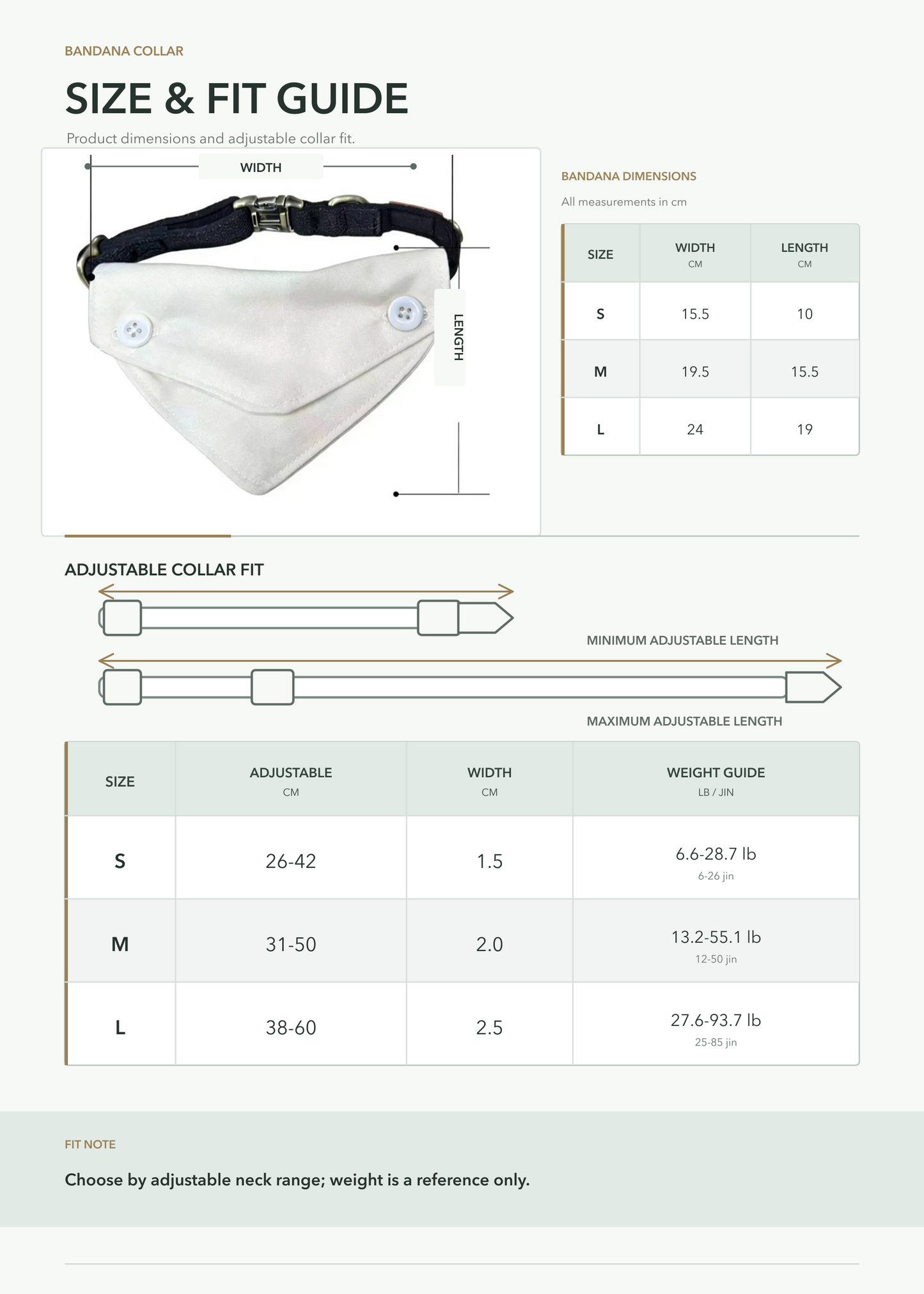 Detachable Four-Way Dog Bandana Collar