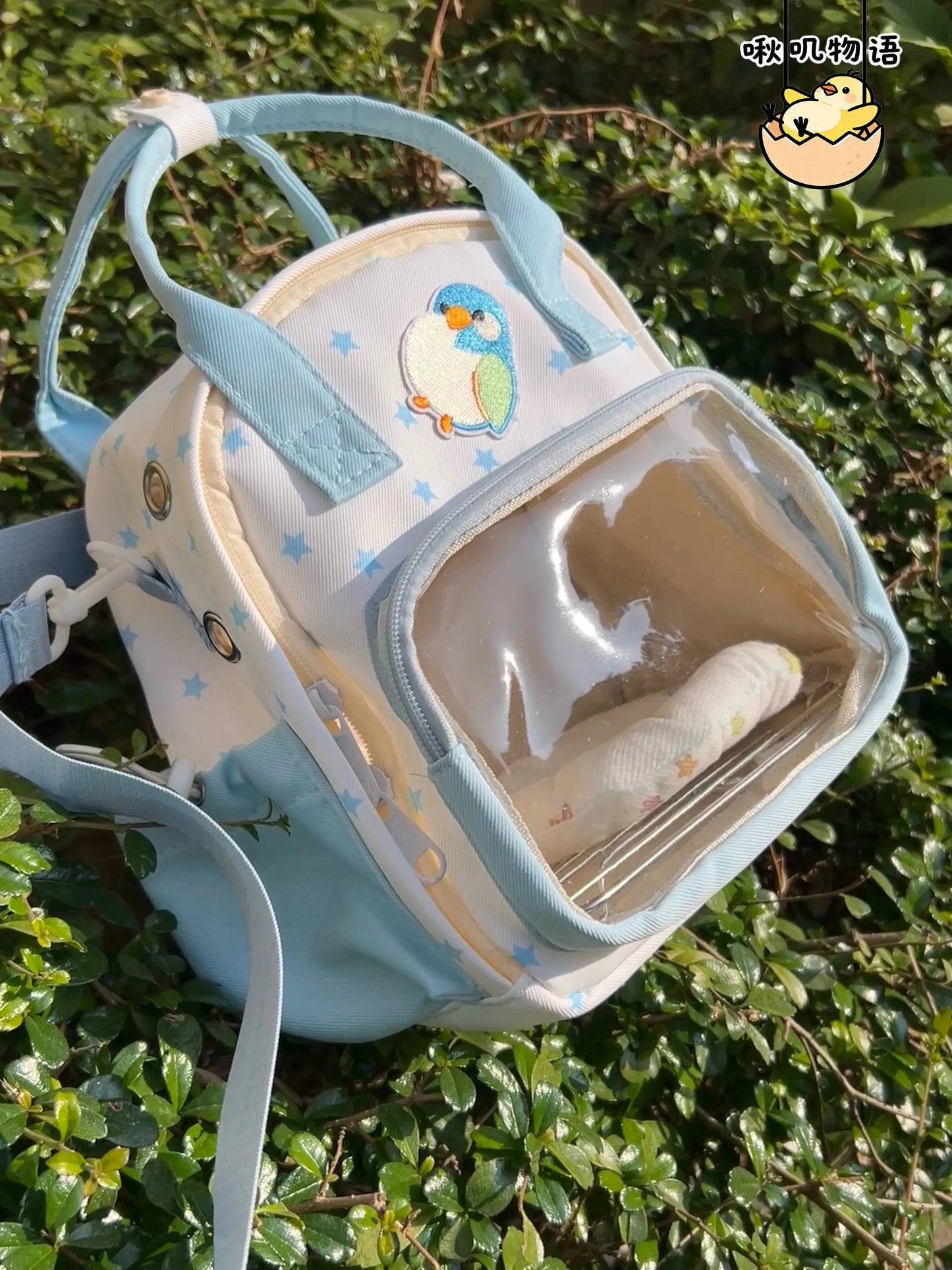 Multi-Way Parrot Carrier with Base Mesh