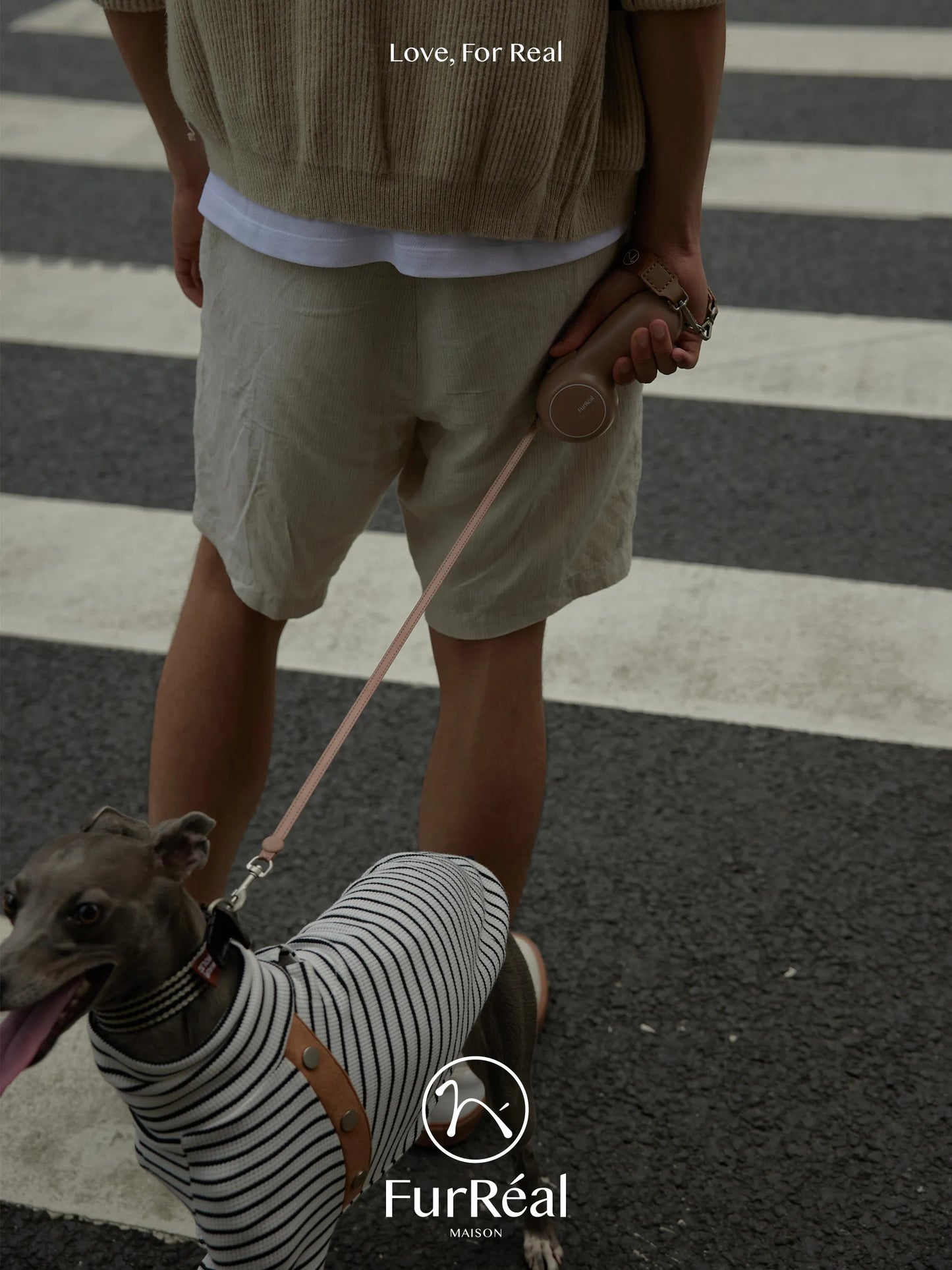 Chocolate Retractable Leash Lightweight