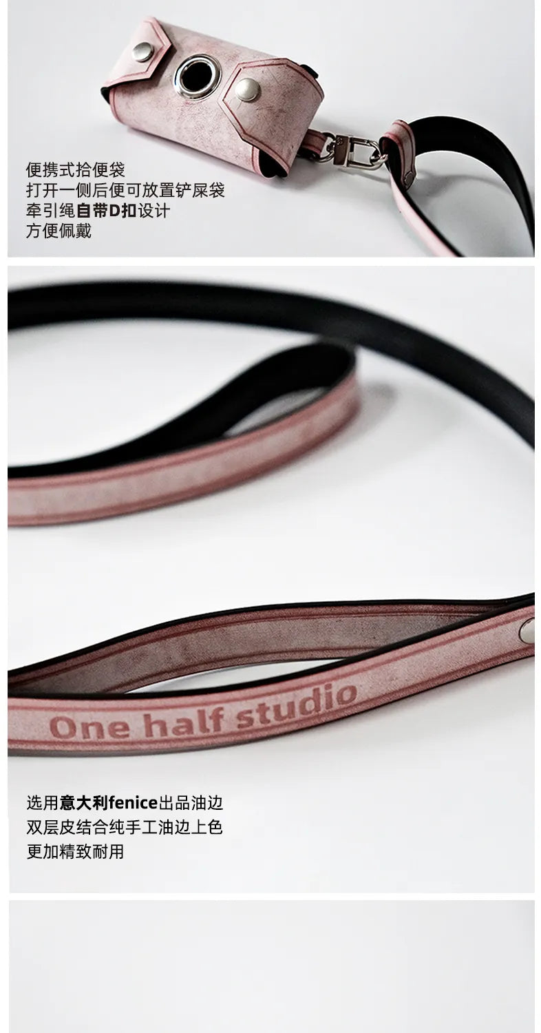 One Half Studio Waxed Leash / Poop Bag Holder