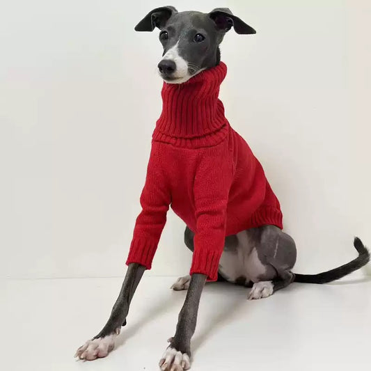 Red Turtleneck Dog Sweater photo 1