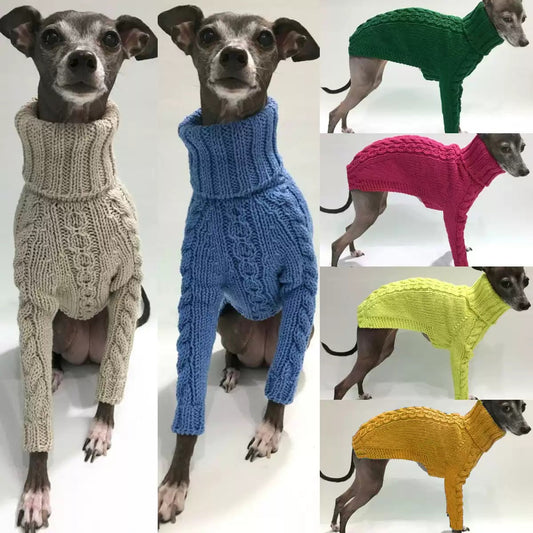 Solid Turtleneck Dog Sweater photo 1