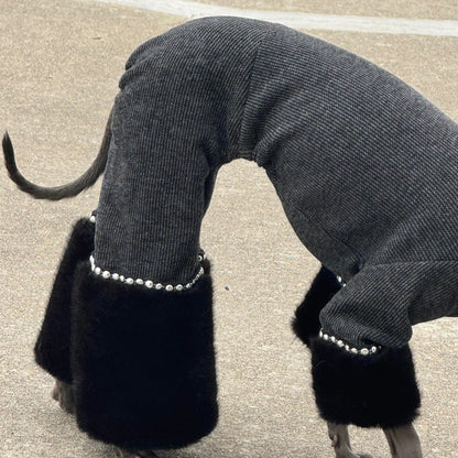York Black Cashmere Touch Dog Onesie view 1