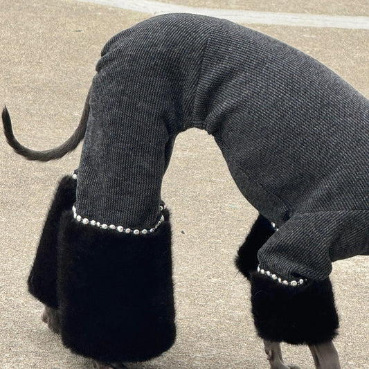York Black Cashmere Touch Dog Onesie view 1