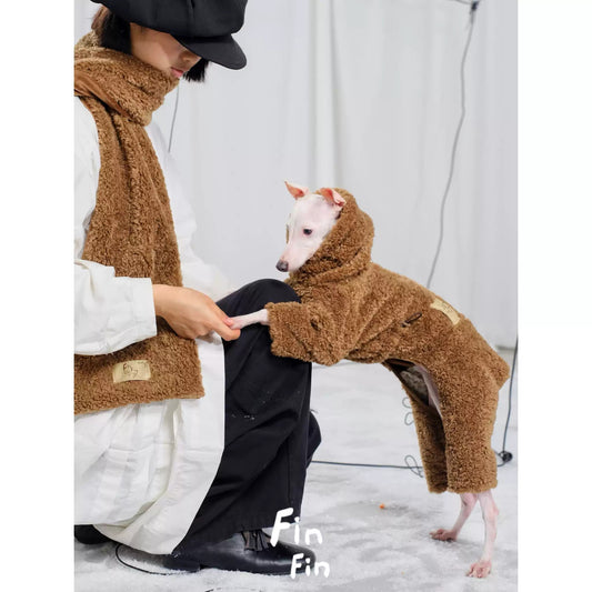 Fleece Four-Leg Dog Coat with Leash photo 1