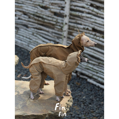 Reversible Four-Leg Water-Repellent Dog Raincoat