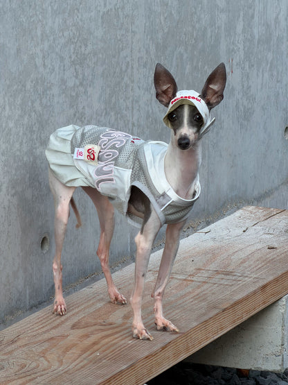 Jersey Dog Dress with Detachable Skirt