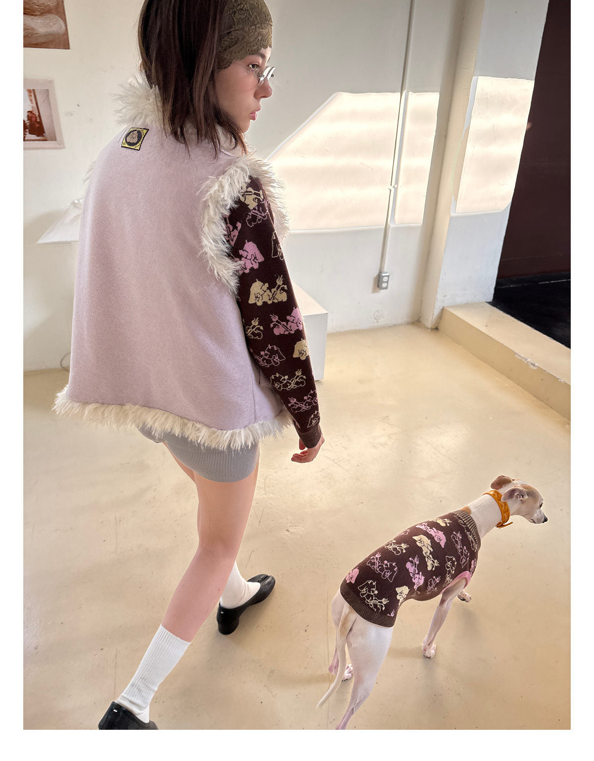 Merino Wool Two-Tone Jacquard Dog Vest