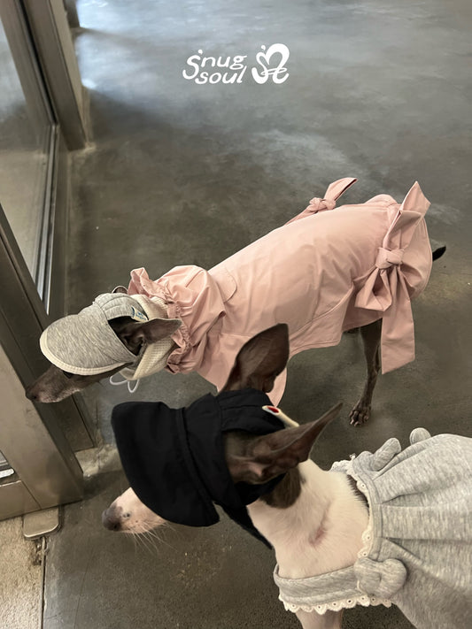 Pink Bow Pet Raincoat