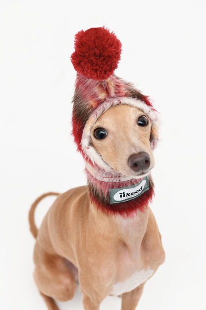 Red Plaid Elf Pet Hat