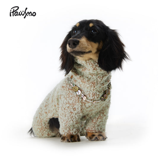 Wool Dog Turtleneck Jumpsuit