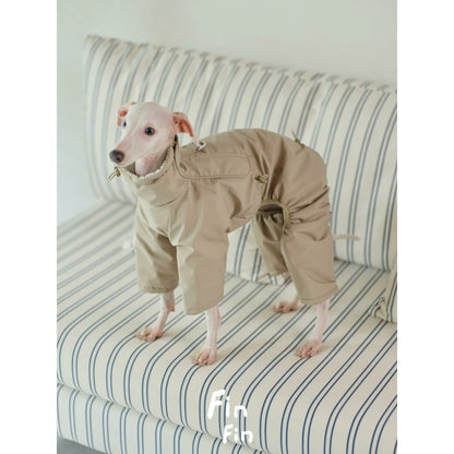 Waterproof Quilted Warm Four-Legged Dog Coat