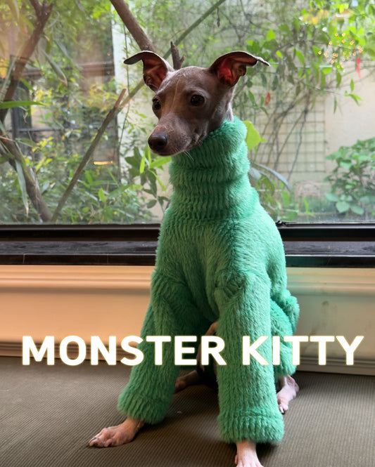 Green Fleece Dog Sweaters Jumpsuit for Italian Greyhound Whippet