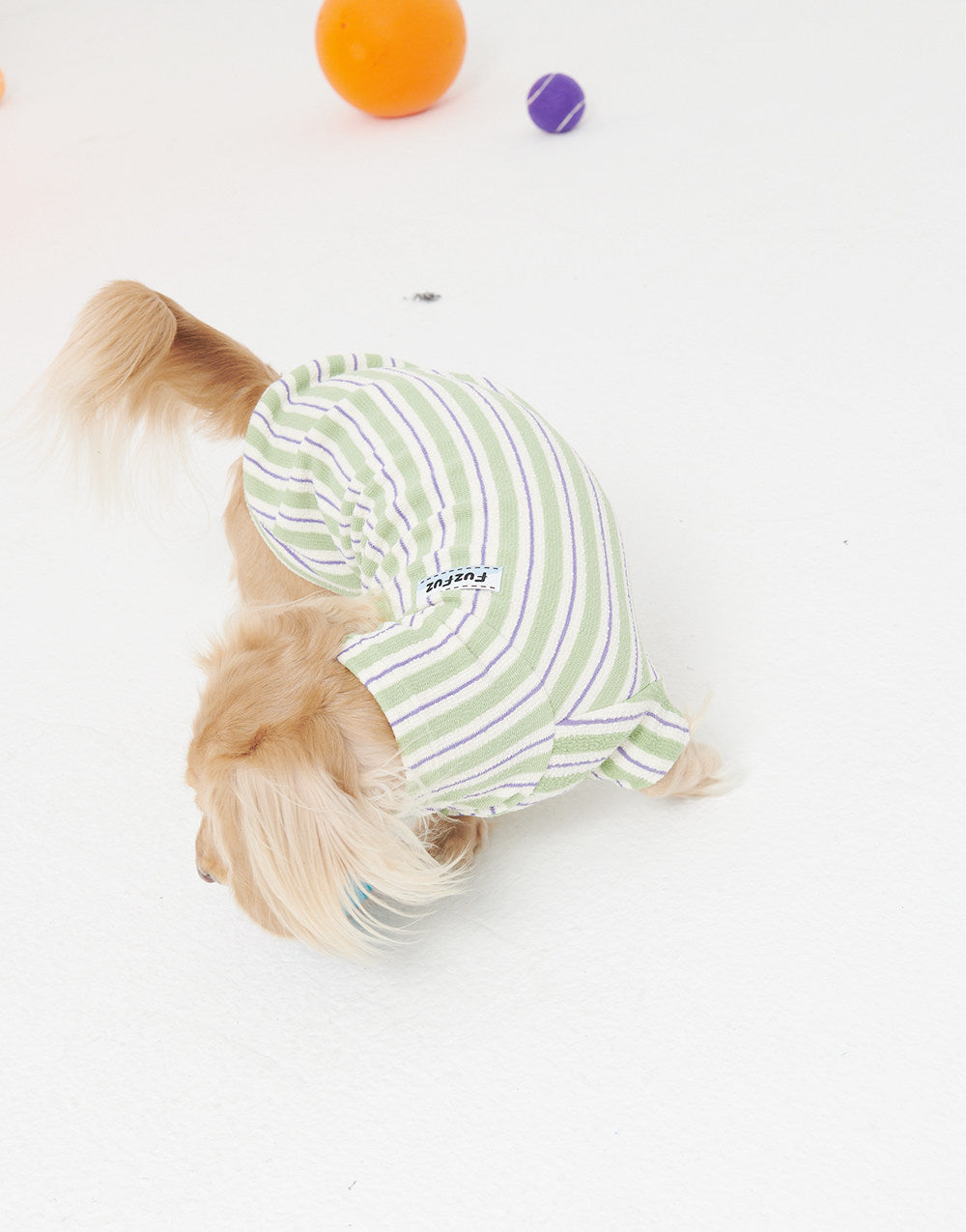 Striped Hooded Dog Two-Leg Jumpsuit