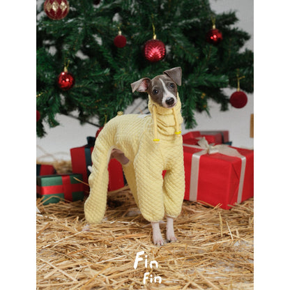 Yellow Diamond Dog Hoodie for Italian Greyhounds