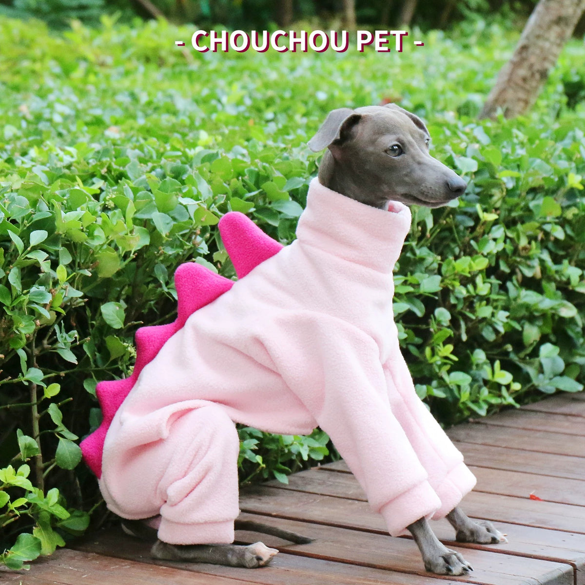 Dinosaur Fleece 4-Leg Dog Jumpsuit