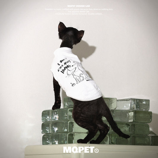MQPET Original Graffiti Slub Cotton Matching Pet Vest