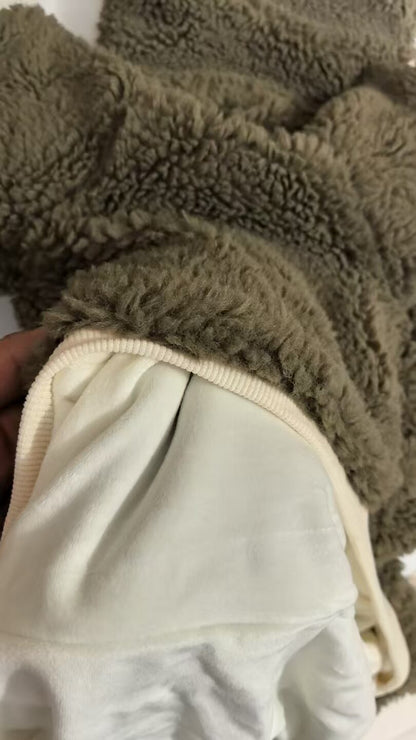 Sherpa Bunny Hood Dog Jumpsuit