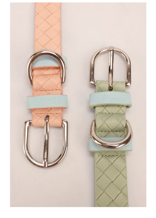 Braided PU Pet Collar for Dog & Cat with Scarf Neck Protector