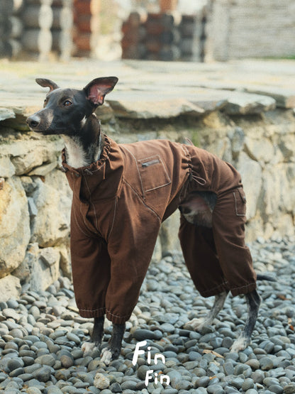 Four-Leg Utility Dog Coat with Contrast Stitching