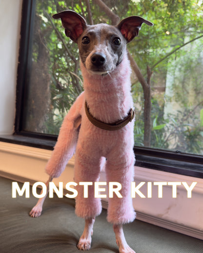 Pink Fleece Dog Sweaters Jumpsuit