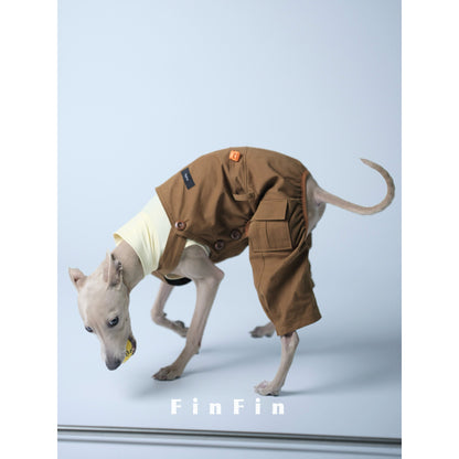Adjustable Cotton Dog Overalls for Italian Greyhounds