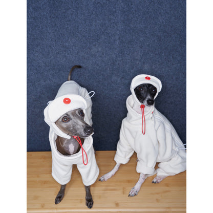 Reversible Fleece and Corduroy Dog Onesie