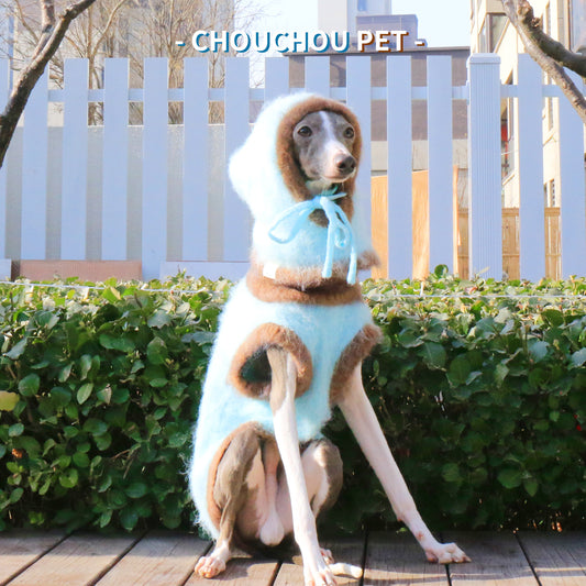 Faux Fur Dog Vest Hat Set