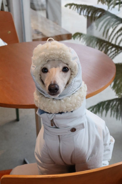 90% White Duck Down Dog Onesie Coat