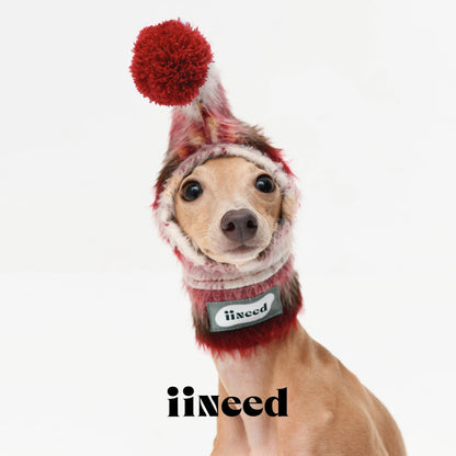 Red Plaid Elf Pet Hat