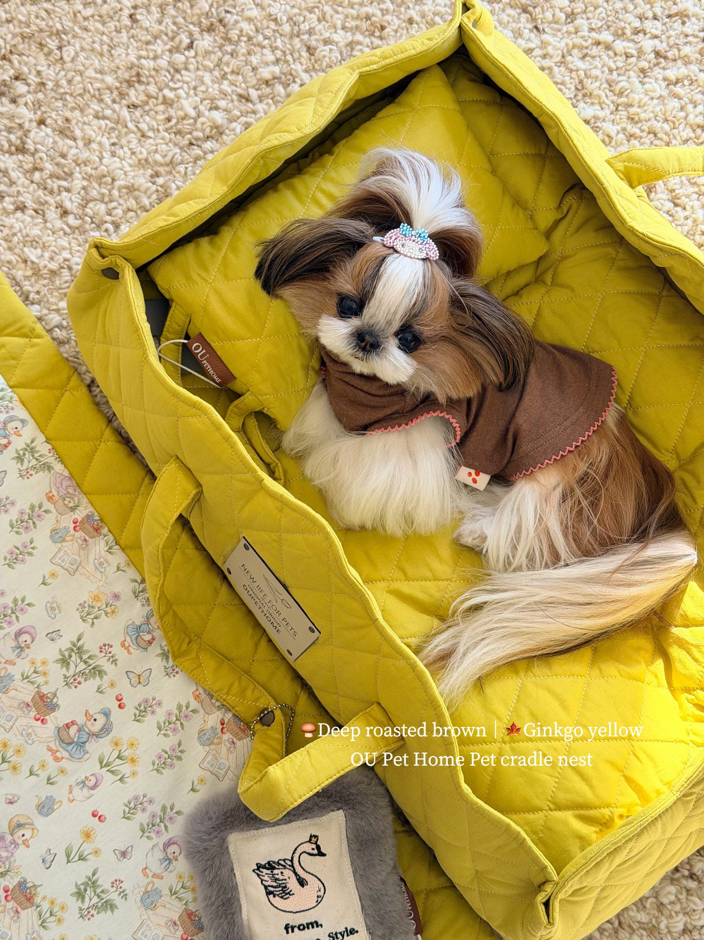 OU Double-Layer Cotton Portable Pet Bed "Cradle Nest"