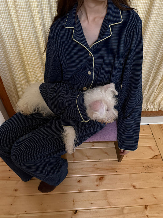 POXFFEE Matching Stripe Pajamas for Owners / Pets