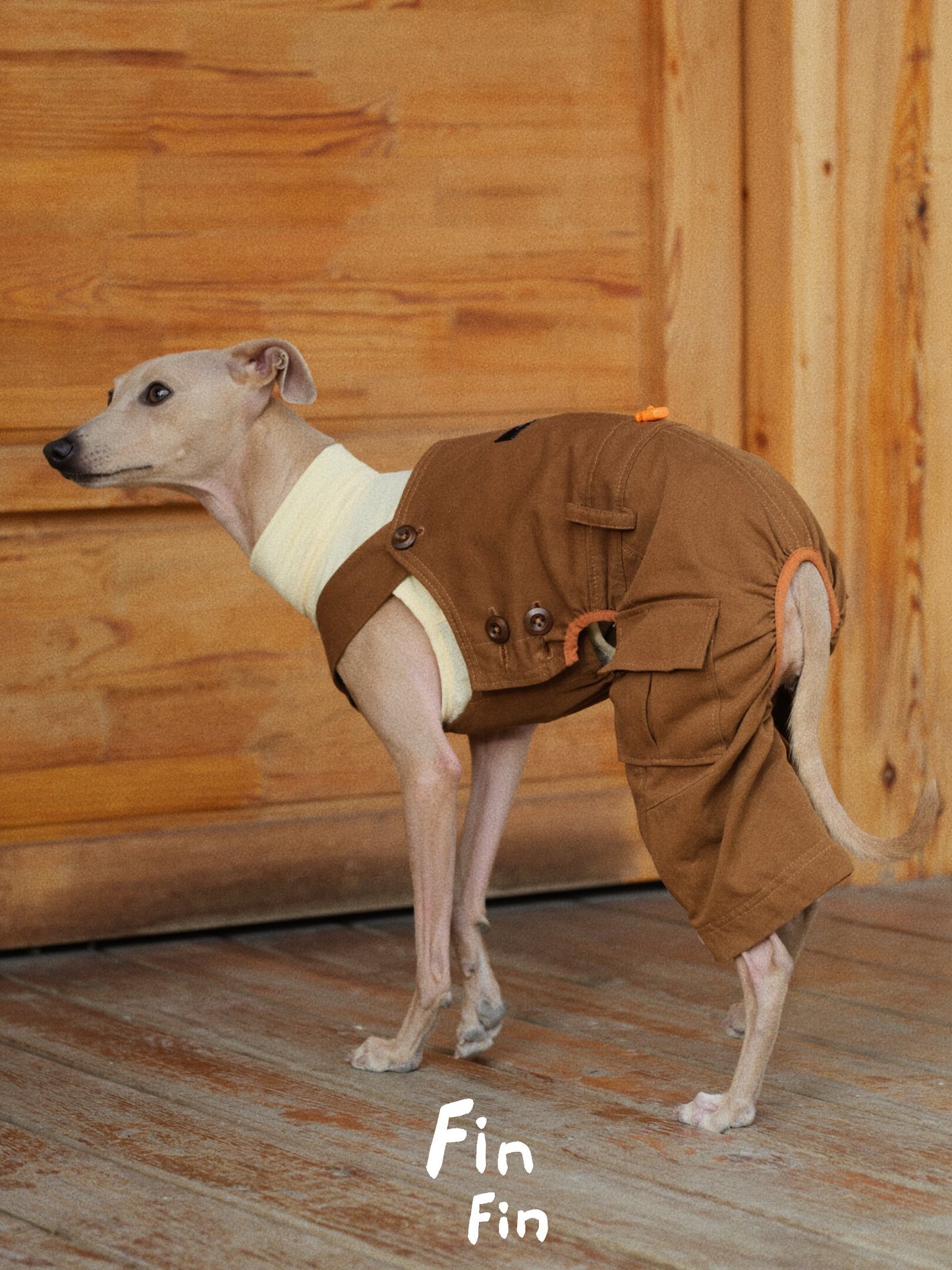 Adjustable Cotton Dog Overalls for Italian Greyhounds