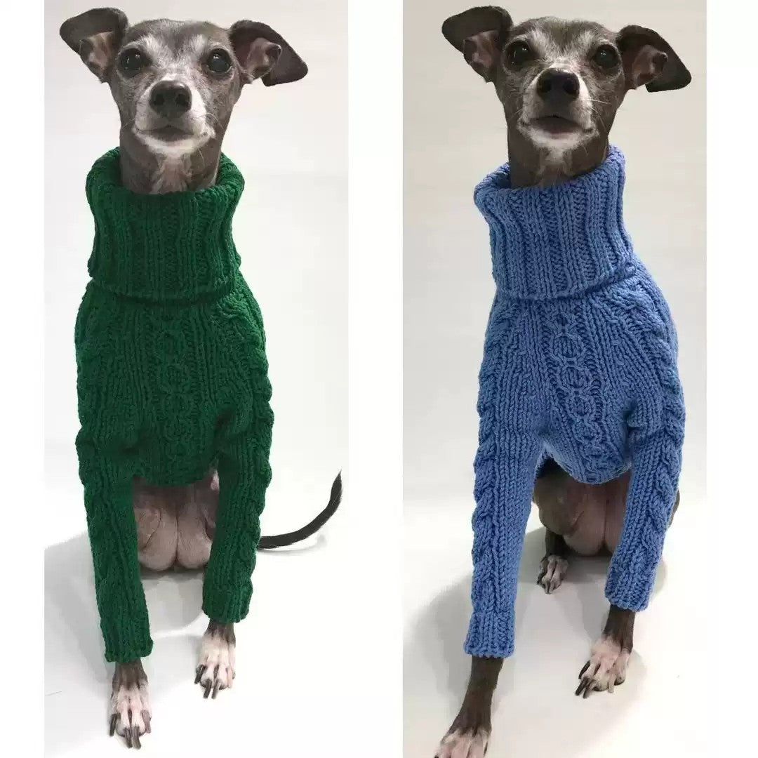 Solid Turtleneck Dog Sweater photo 2