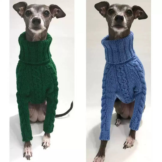Solid Turtleneck Dog Sweater photo 2