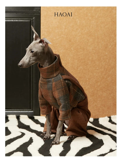 Maple Plaid Two-Piece Look Dog Onesie view 2