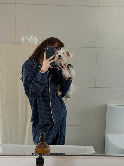 POXFFEE Matching Stripe Pajamas for Owners / Pets