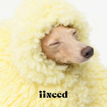 Butter Yellow Plush Cape Pet Hat