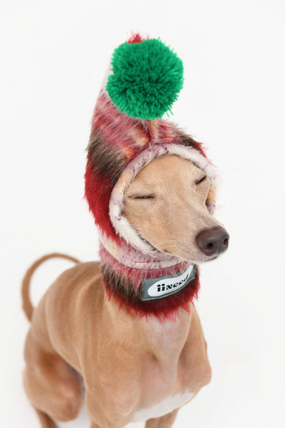Red Plaid Elf Pet Hat