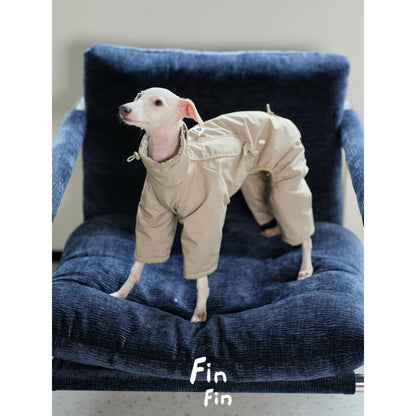 Waterproof Quilted Warm Four-Legged Dog Coat