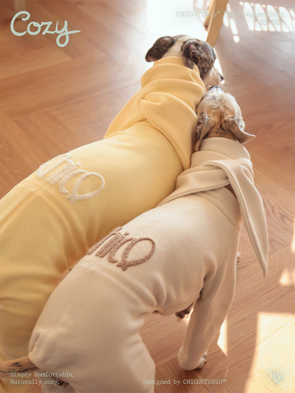 Cozy Warm Fleece Four-Leg Dog Suit
