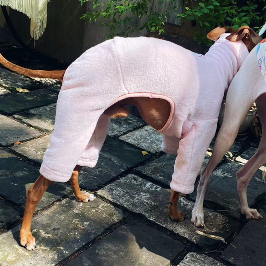 Fleece Dog Sweaters Jumpsuit for Sighthound