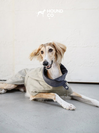 Waxed Cotton Dog Trench Coat Cape