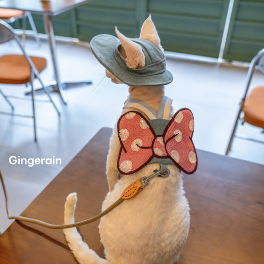GINGERAIN Sailor Moon Denim Harness with Leash
