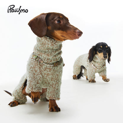 Wool Dog Turtleneck Jumpsuit