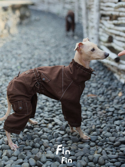 Four-Leg Utility Dog Coat with Contrast Stitching