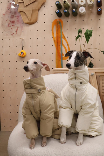 90% White Duck Down Dog Onesie Coat
