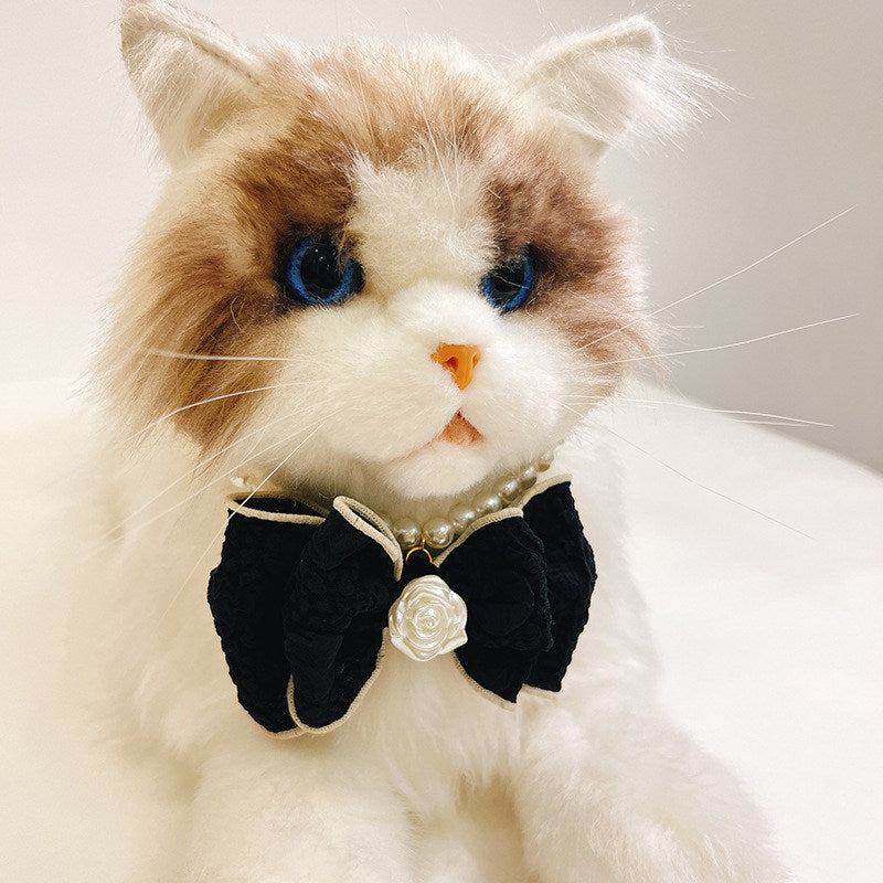 Bow Pearl Pet Necklace Collar